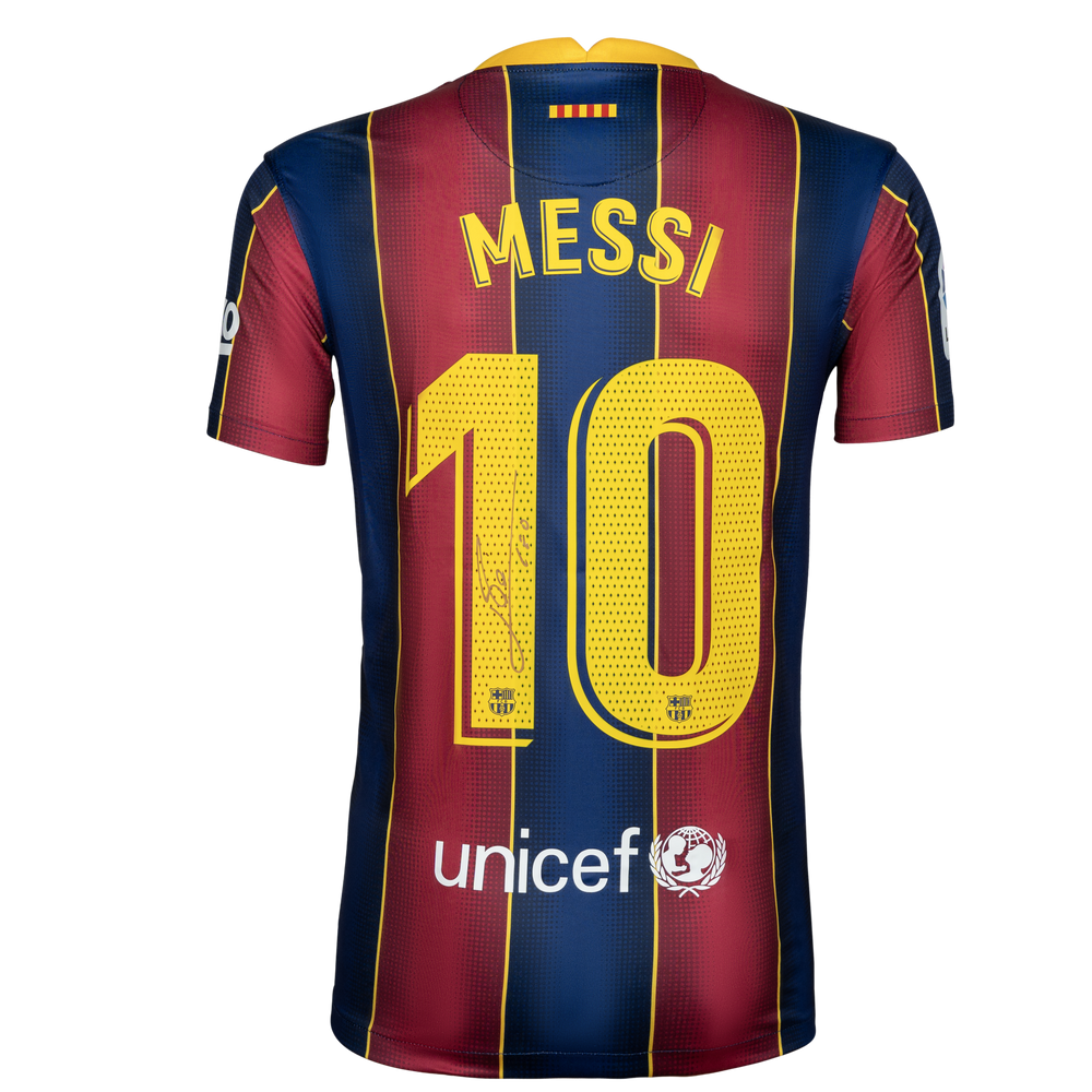 Lionel Messi Personally Signed FC Barcelona 2020-2021 Home Shirt