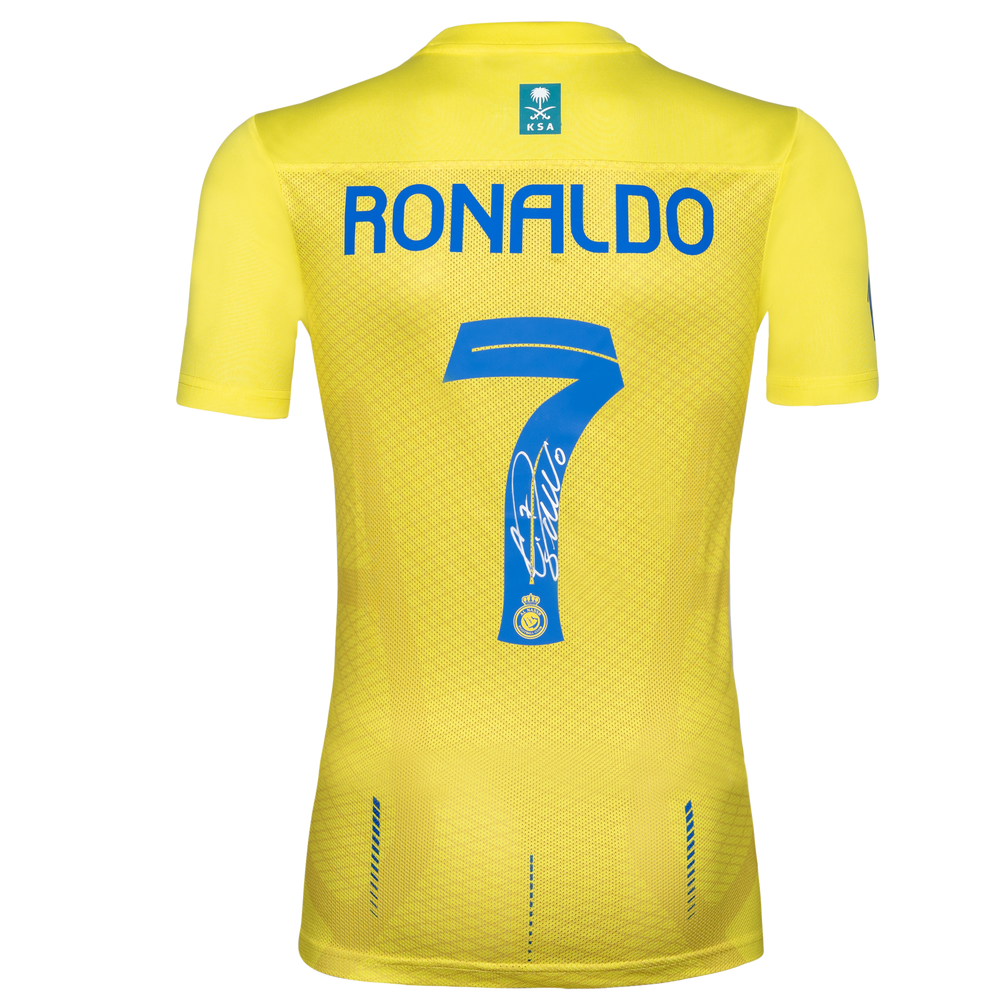 Cristiano Ronaldo Personally Signed Al Nassr Signed 2023-2024 Home Shirt