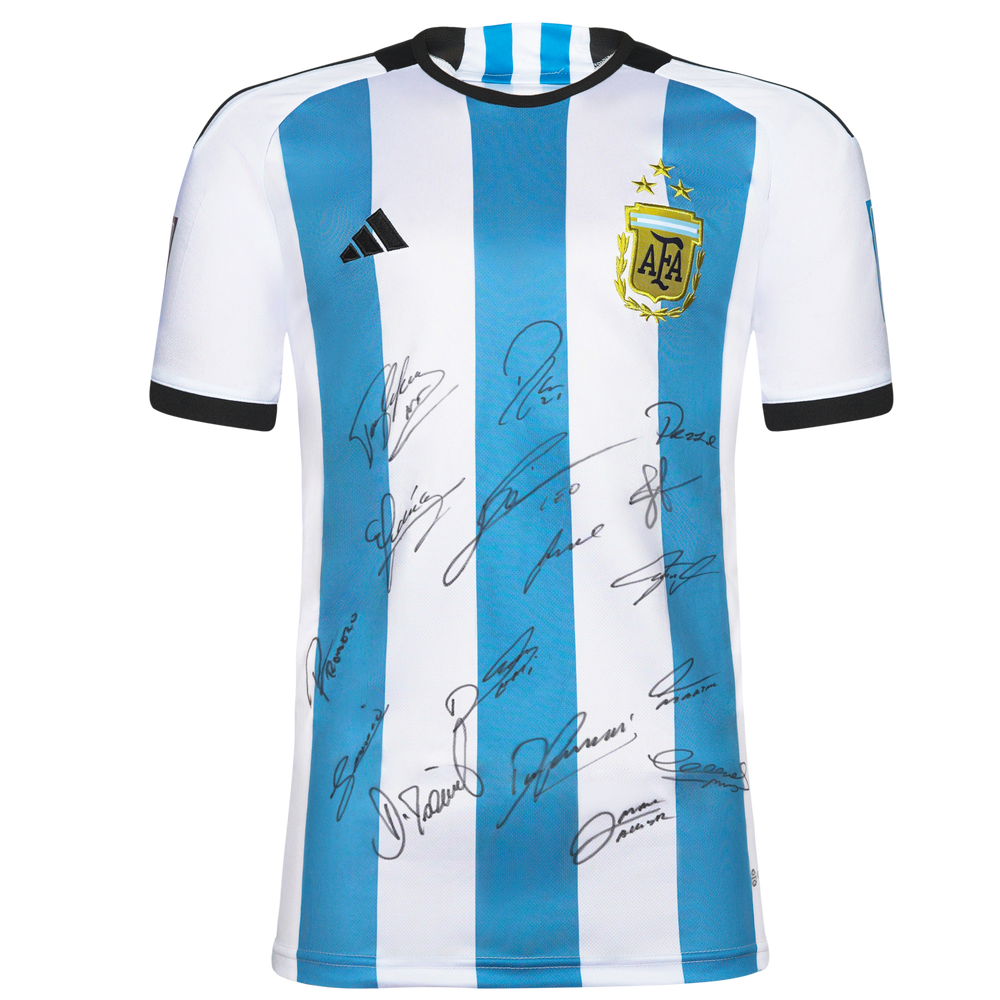 Argentina Stars Personally Signed FIFA World Cup 2022 Edition Home Shirt