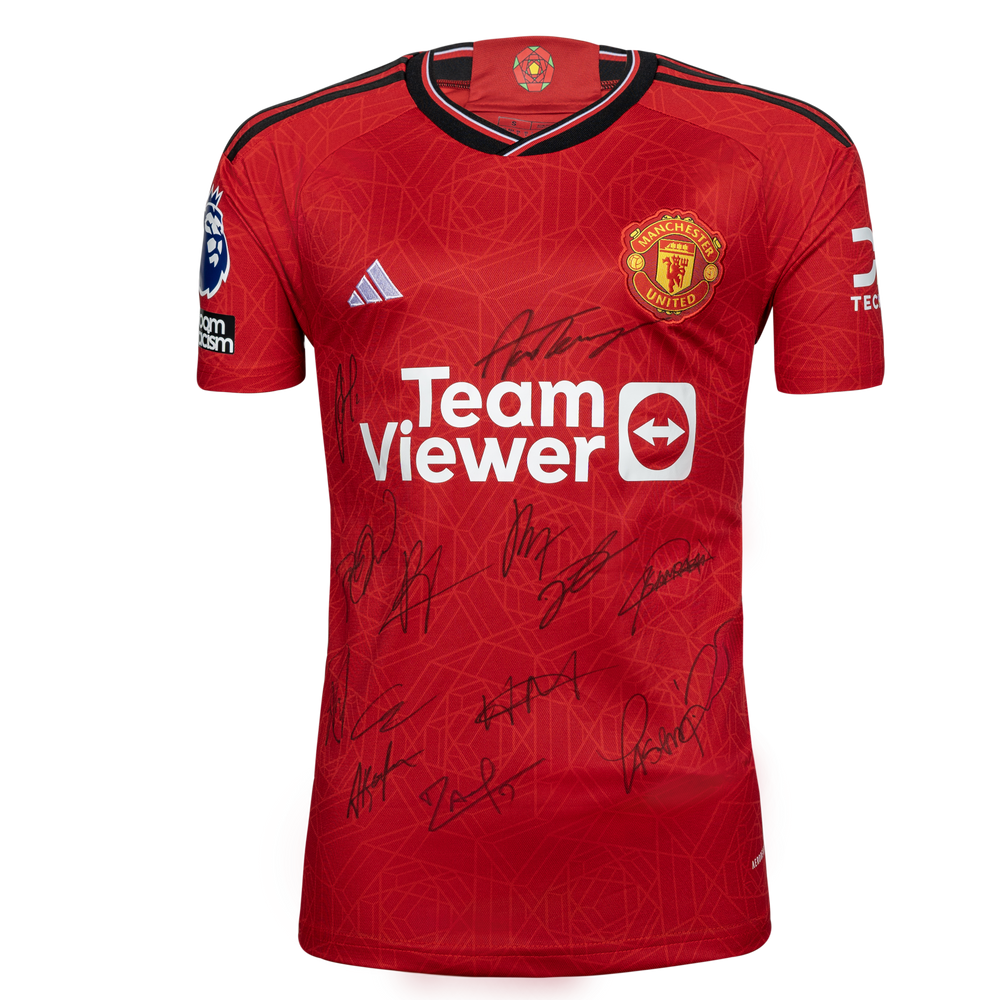 Manchester United Stars Personally Signed 2023-2024 Home Shirt