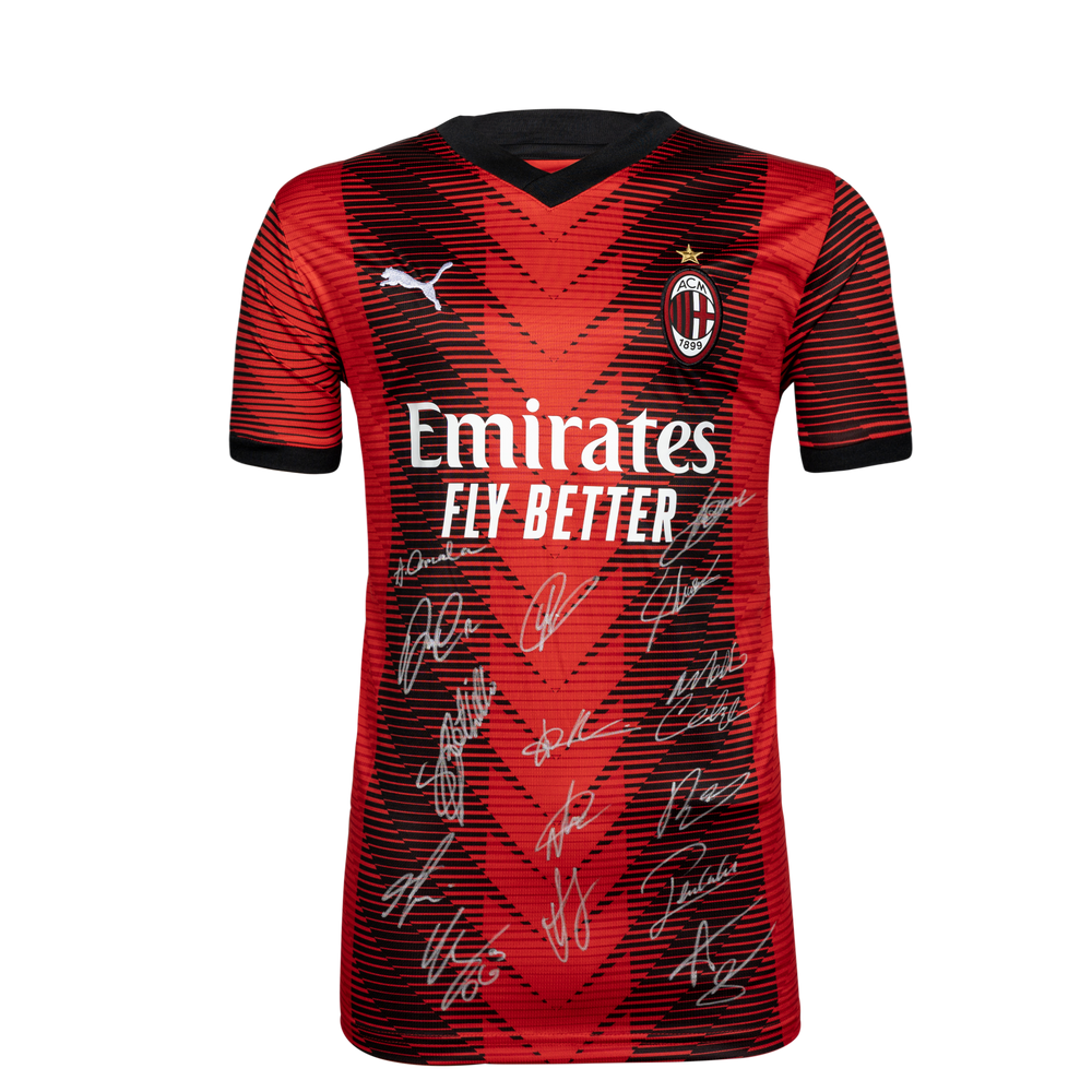 AC Milan Stars Personally Signed 2023-2024 Home Shirt