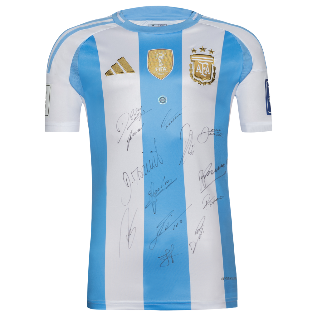 Argentina 2024 Home Shirt Personally Signed by Stars