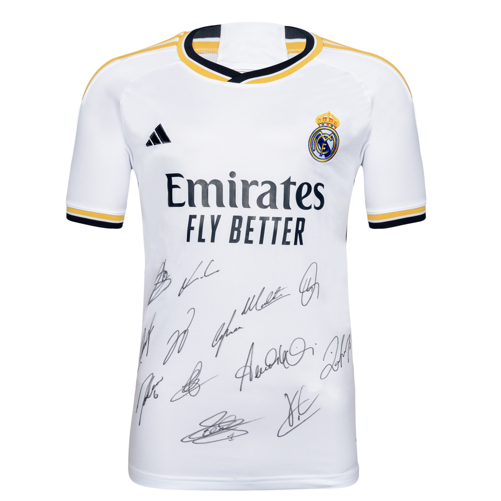 Real Madrid Stars Personally Signed 2023 2024 Home Shirt Autographies