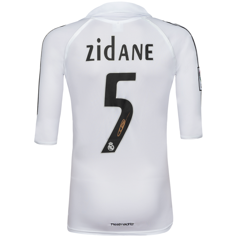 Real Madrid Home Shirt Personally Signed by Zidane