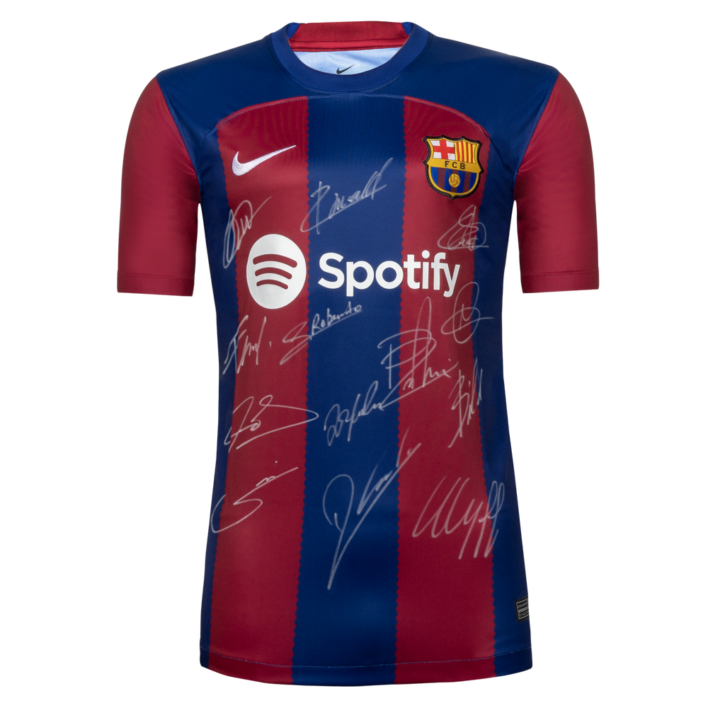 FC Barcelona Stars Personally Signed 2023-2024 Home Shirt