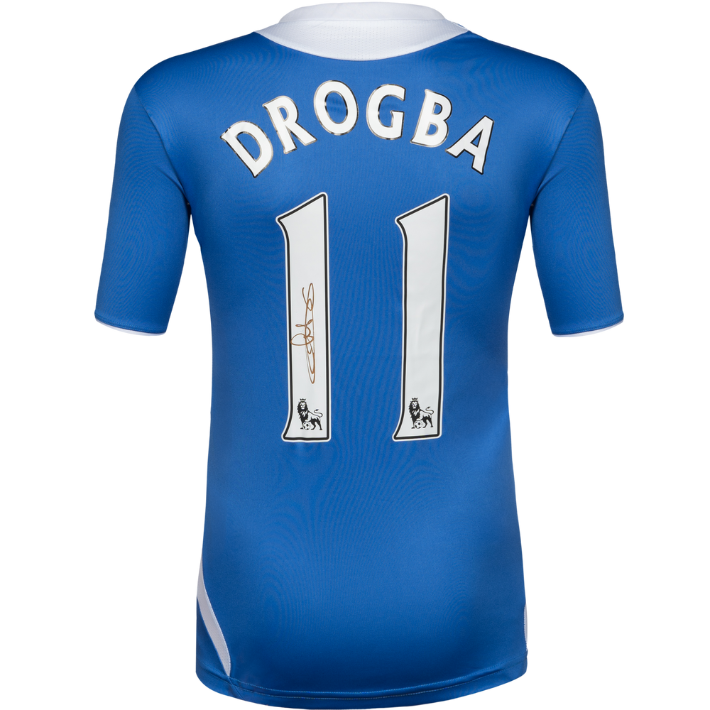 Chelsea Home Shirt Personally Signed by Didier Drogba