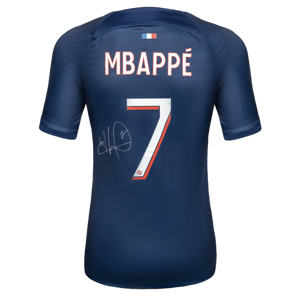 Kylian Mbappé Personally Signed PSG 2023-2024 Home Shirt