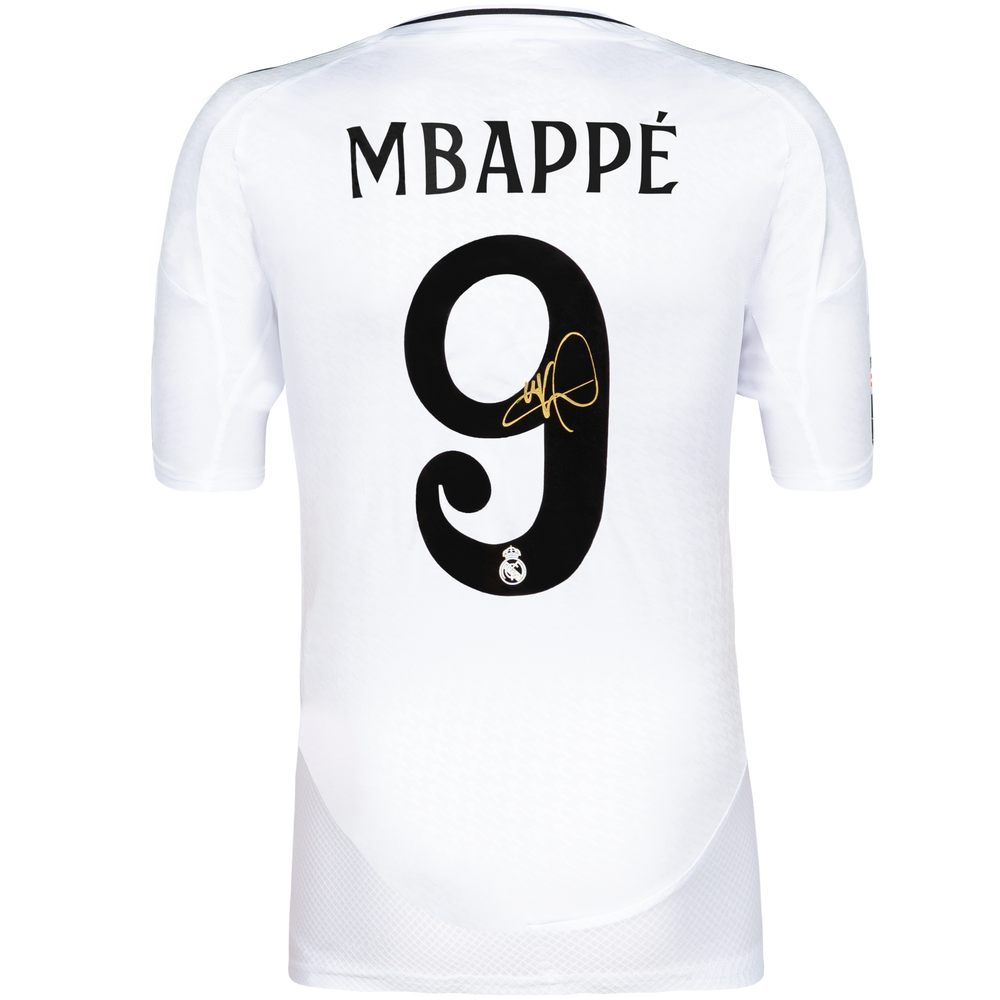 Kylian Mbappé Personally Signed Real Madrid 2024-2025 Home Shirt